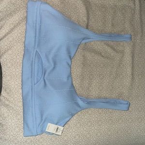 Aerie Crinkle Cut out Scoop Bikini Top